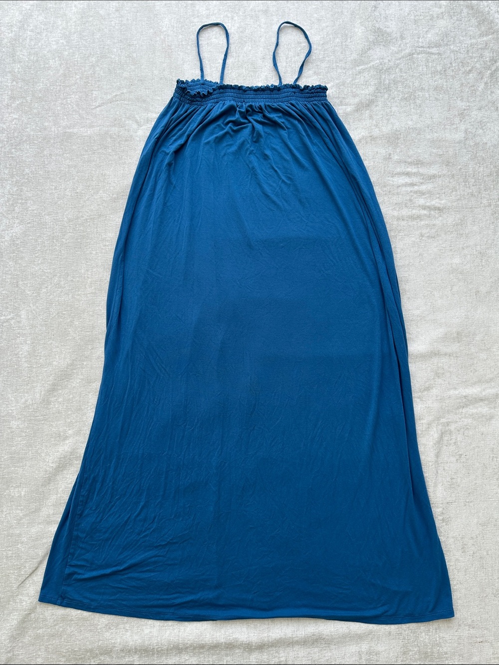 Joe Fresh Blue Women's Maxi Dress with Spaghetti Straps (M)